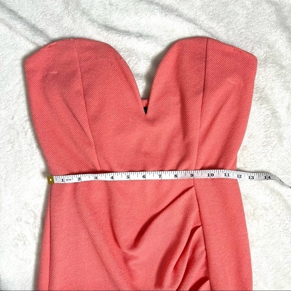 Trac Coral Deep Plunge Bandeau Mini Going Out Party Dress Size Medium - Picture 8 of 13